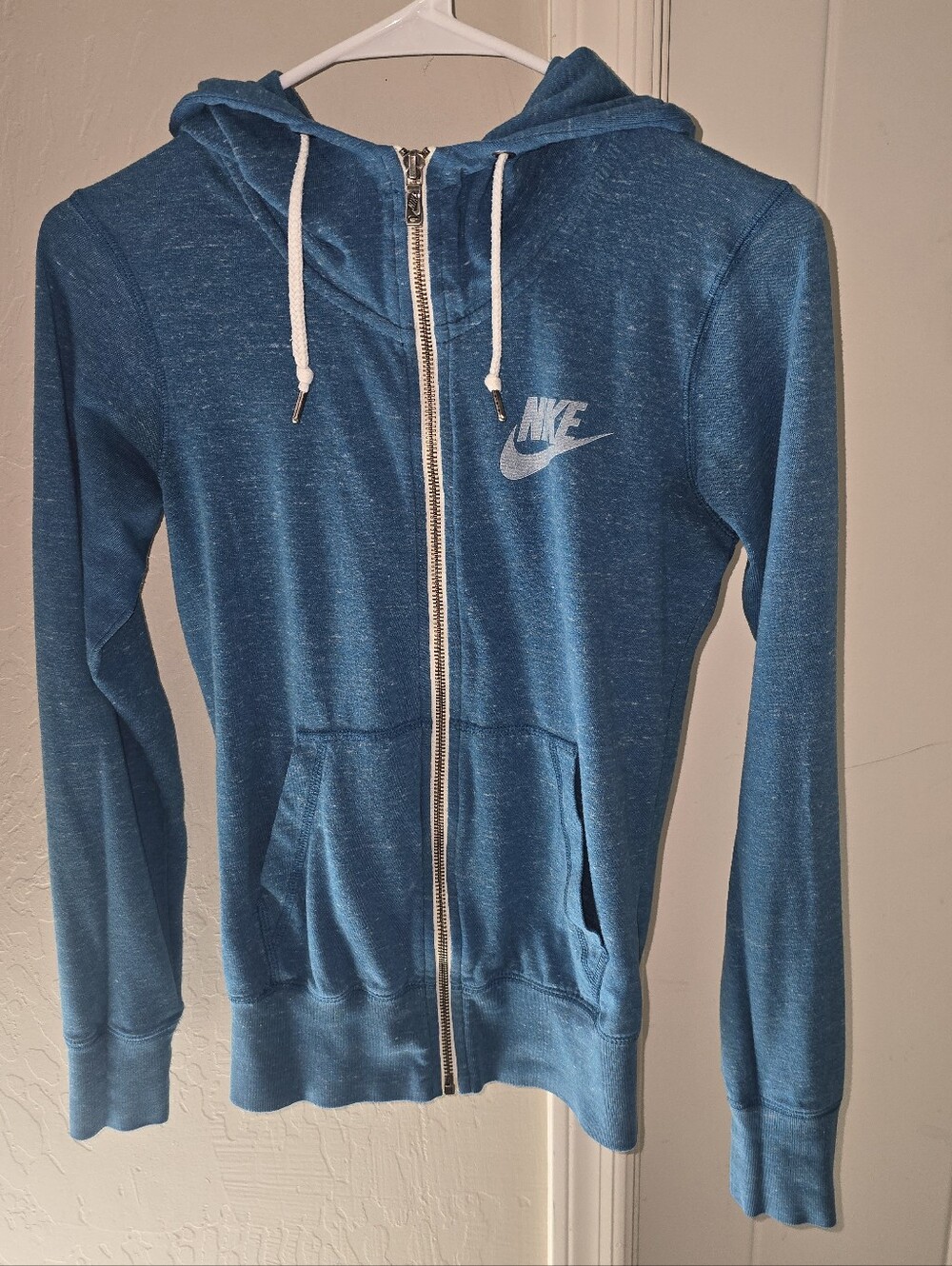 Nike Teal Blue Lightweight Full-Zip Hoodie Jacket Size: XS